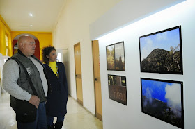Exposición del Pico Turquino del fotoreportero  Ramon en Casa del ALBA en La Habana