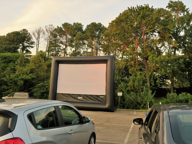 Drive-in movie at George Ward Park, Birmingham, Alabama. August 2020.