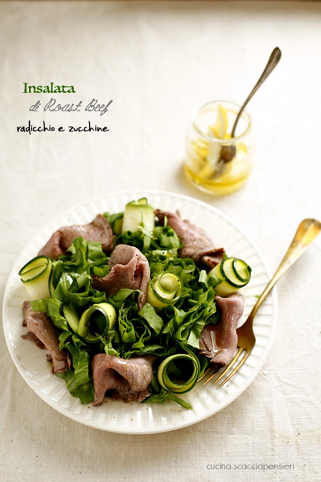 Insalata di radicchio e roast beef