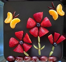 Strawberry Flowers Fruit Art