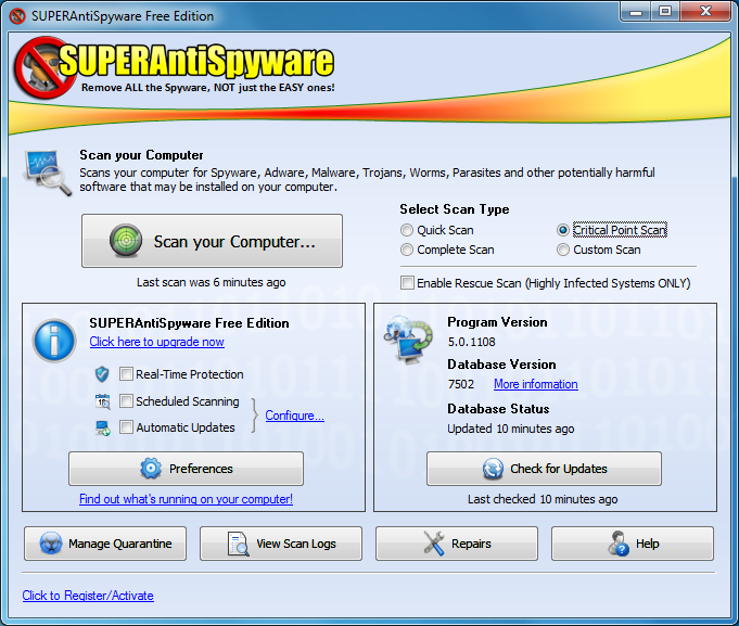 superantispyware download free