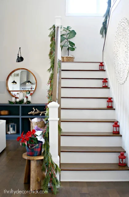 Classic wood and white staircase