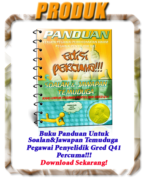 Soalan Temuduga Pegawai Penyelidik Gred Q41 Percuma 