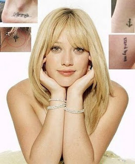 Hilary Duff Tattoo Designs