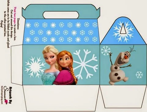 Free Printable Lunch Box for your Frozen Party.