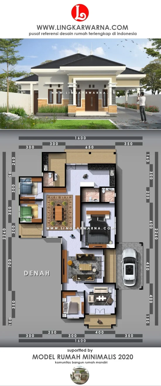 Desain rumah minimalis tampak mewah dengan dana 500 jutaan