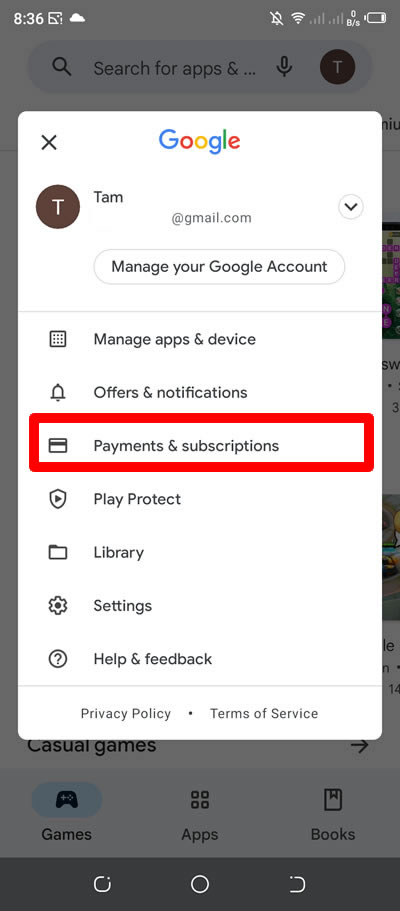 google play payments and subscriptions