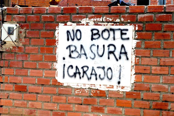 No hay que botar basura donde sea ¿o sí?