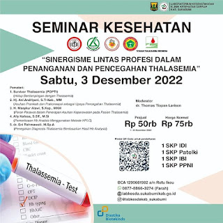 Seminar Kesehatan Dokter, Perawat, Bidan dan ATLM BLU UPTD LABKESDA Kabupaten Sukabumi