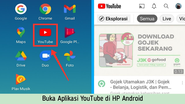 Buka Aplikasi Youtube di Hp Android