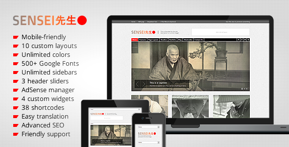 Sensei - Personal and Professional WordPress Theme - Blog / Magazine WordPress
