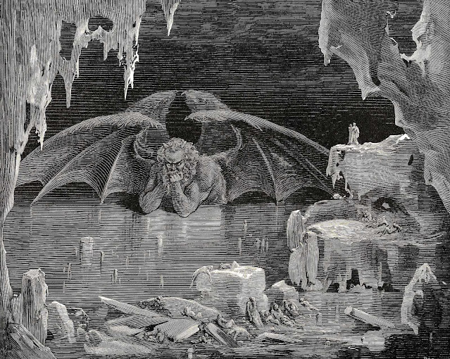 a Gustave Doré illustration of an underworld demon