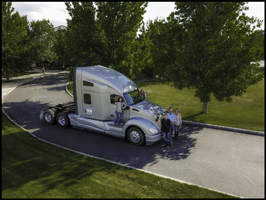 Great Basin students with the Kenworth T680