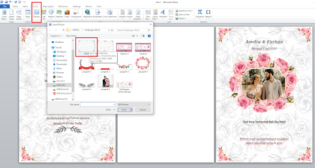 Download Template Desain Undangan Pernikahan Dengan Word