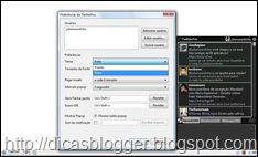 Configurações TwitterFox