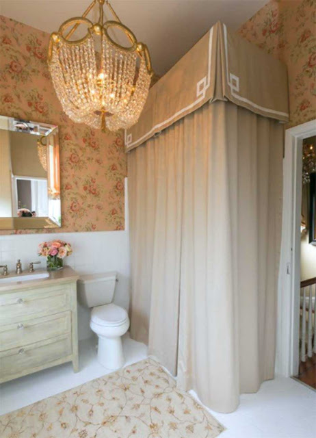 A small bathroom in a classic style design