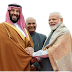 For India Not only economically but also strategically important is Saudi Arabia. (both PM Narendra modi and Mohammed bin Salman)