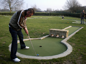 Minigolf in Motspur Park, London