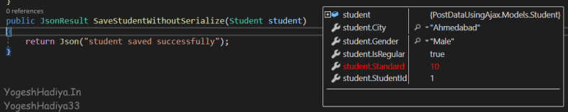 How To Post Data To The Controller Using AJAX With Validations In ASP.NET Core - YogeshHadiya.in