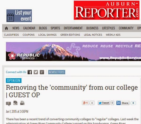  faculty fellow member at Green River Community College Green River Community College (WA) Adopts New Name
