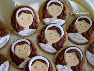 Galletas de primera comunion Glasa niña