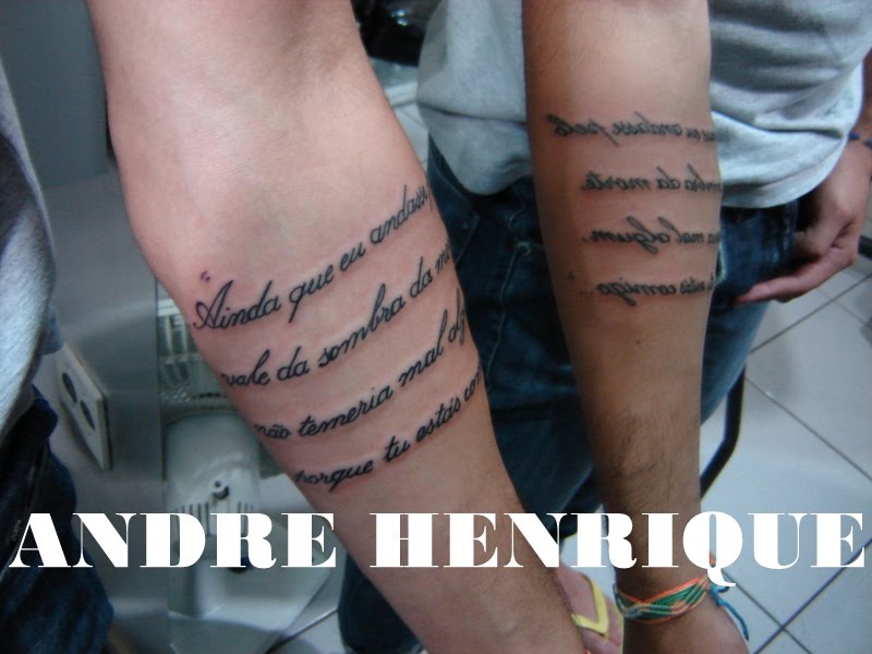tattoo de salmos no braço ou vesiculo biblico | andre henrique tatuador ou andre tattoo ou ...