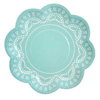 Lovely Lace Tiffany Blue Plate