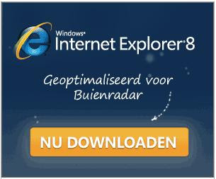 Internet Explorer 8 - Geoptimaliseerd voor Buienradar