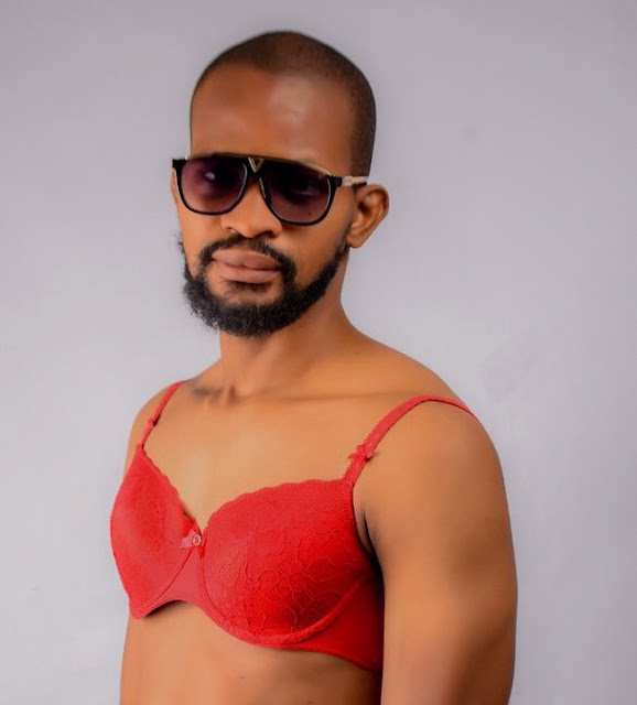 Gay Actor, Uche Maduagwu Drops Pictures Of Himself Putting Up Brassieres