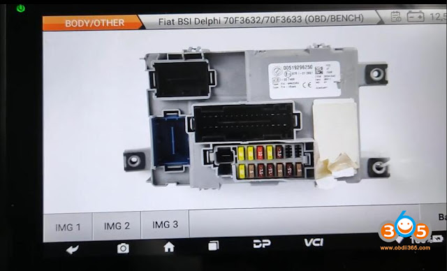 Clone Fiat BSI DELPHI 70F3633 with OBDSTAR DC706 1