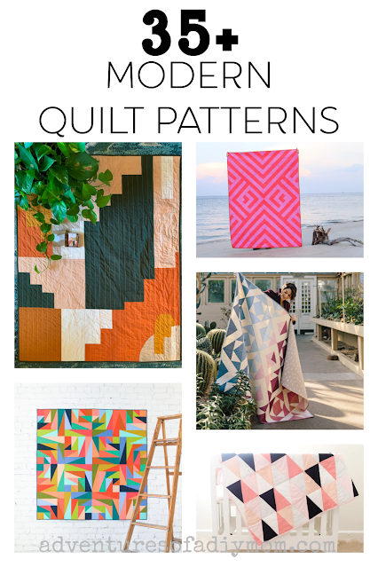 collage of modern quilt patterns