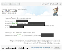 Konfirmasi Data Aktivasi Akun PTK