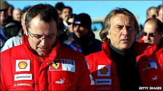 Ferrari team boss Stefano Domenicali (left) and president Luca di Montezemolo 