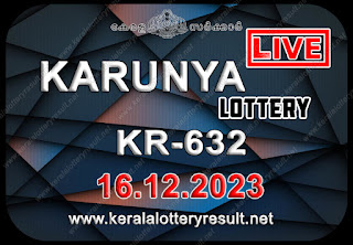 Kerala Lottery Result;  Karunya Lottery Results Today "KR-632"