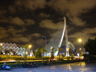 Iluminated Valencia by night photo - Spain