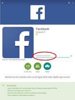 Download do Face no celular