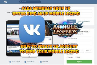 Cara buat Akun VK Untuk Mobile Legends