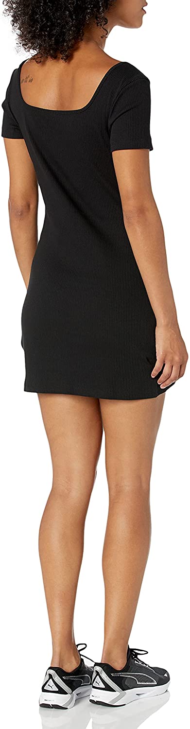 PUMA Women's Classics Square Neck Ribbed Dress