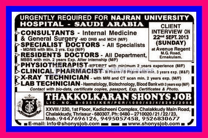 Medical Jobs For KSA