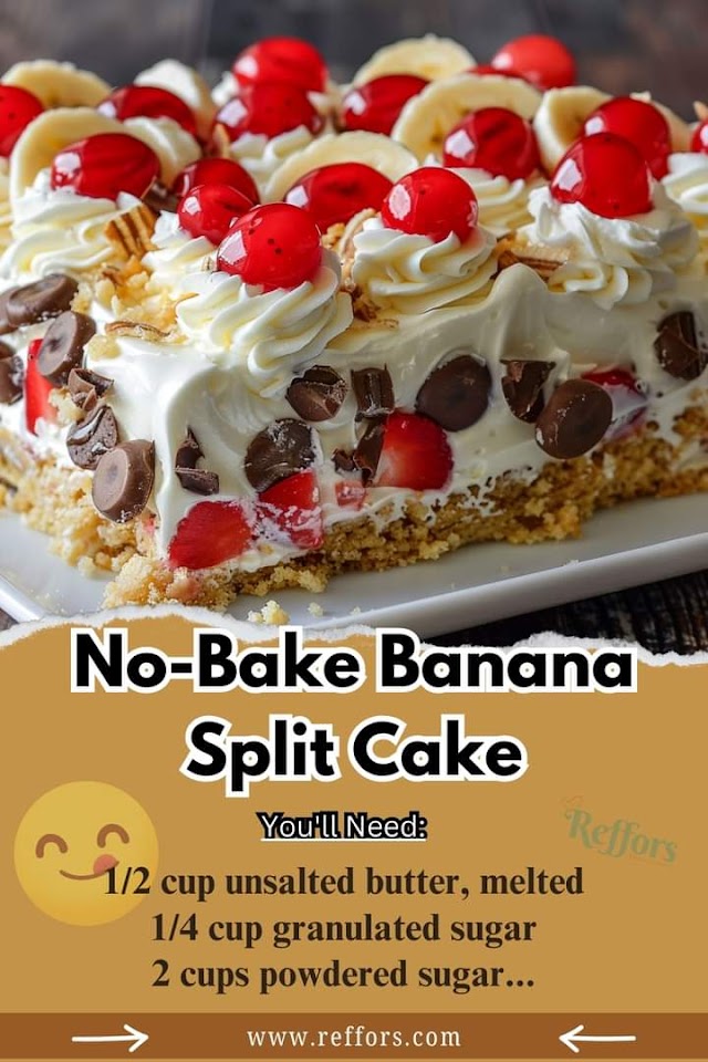 No-Bake Banana Split Cake