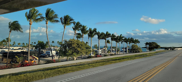 Coconut trees, RV's, Ocean, Sunshine Keys, Florida