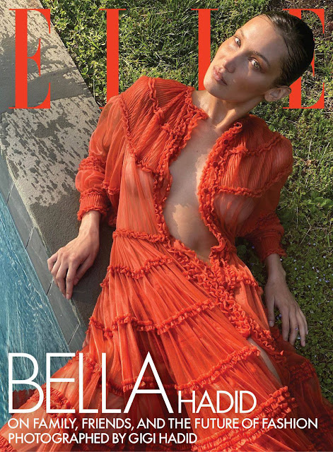 Bella Hadid beautiful fashion model braless photoshoot