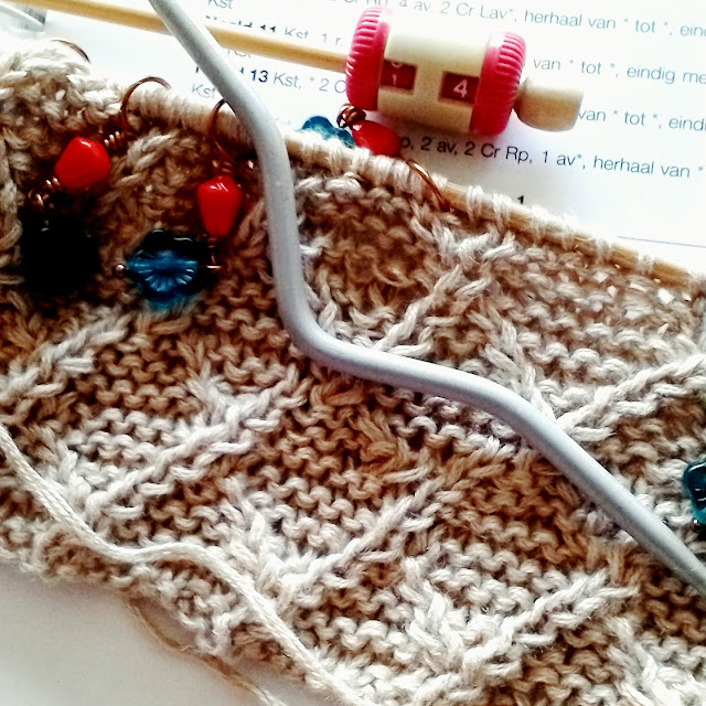 DIY carré confituur part 1 : kabels breien/knitting cables