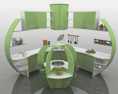 Desain Dapur Cantik Minimalis Nuansa Hijau