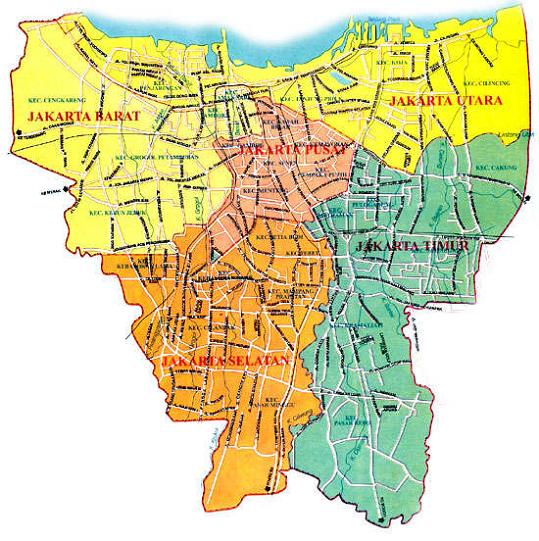 PETA JAKARTA SELATAN JAKARTA MAP PETA Jakarta Timur 