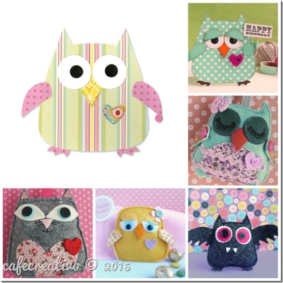 cafe creativo - sizzix big shot - fustella gufo - trasformazione - varianti - idee - owl ideas