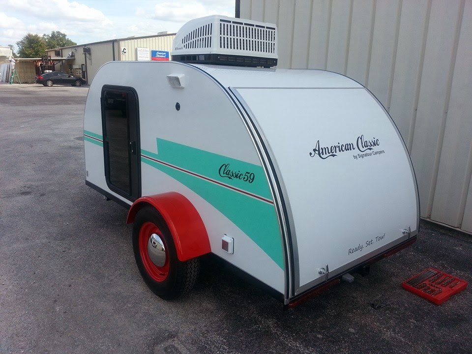 The company does build a traditional teardrop trailer, the Classic 59 