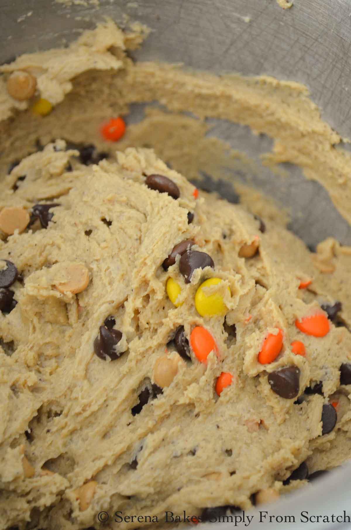 Reeses Pieces Peanut Butter Chip Chocolate Chip Cookie Dough