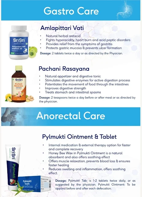 Gastro Care | Amlapittari Vati , Pachani Rasayana | Anorectal Care - Pylmukti Ointment & Tablet