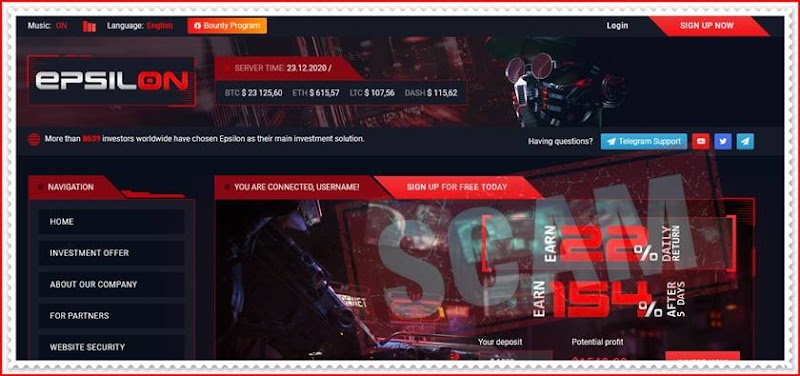Мошеннический сайт epsilon.icu – Отзывы, развод, платит или лохотрон? Мошенники